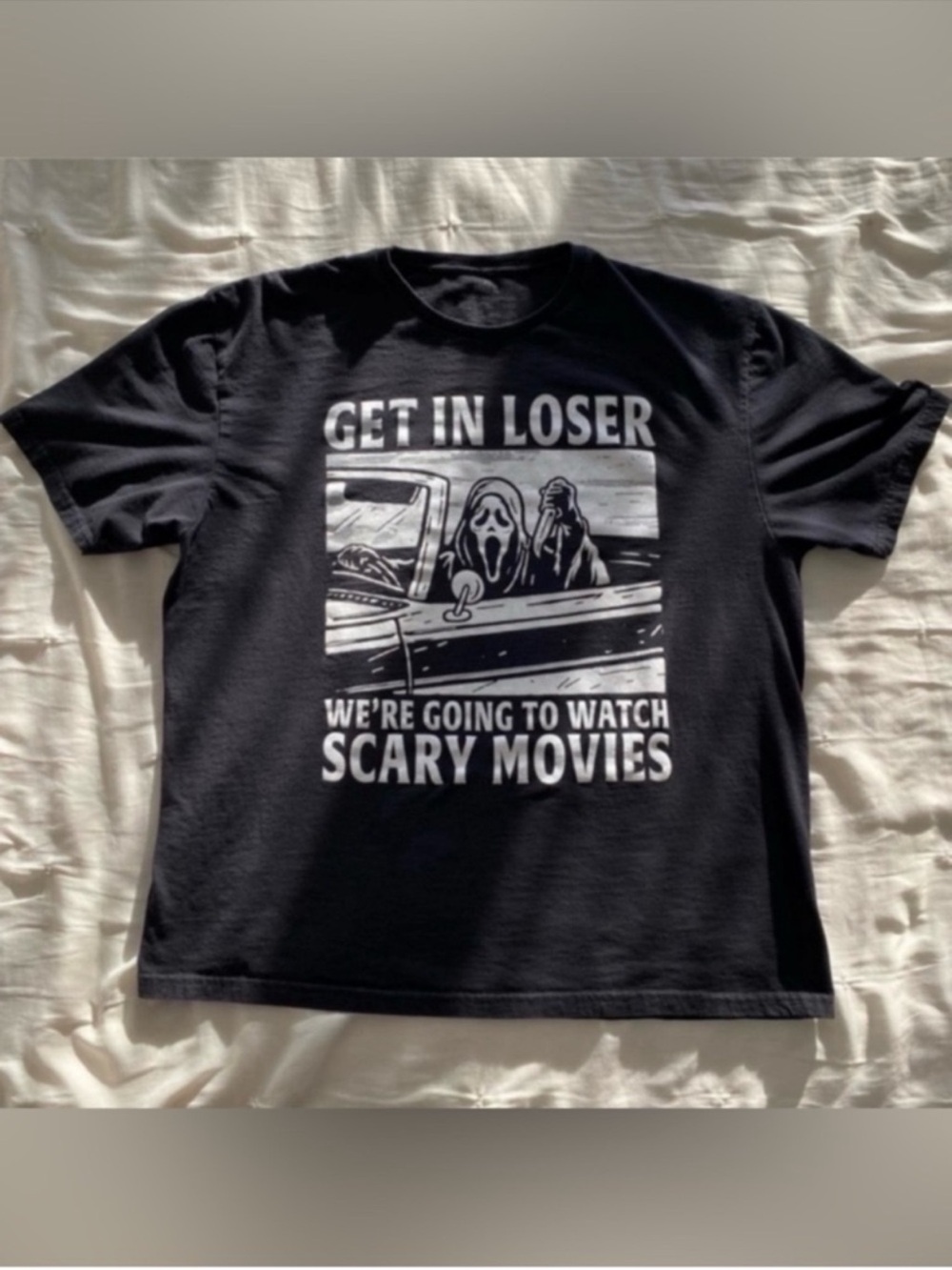 Scream GhostFace Mean Girls Graphic Tee "Get In Loser" Scary Movie XL